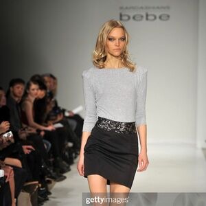 NWT! Kardashians For Bebe Studded Black Min Skirt Size: 4